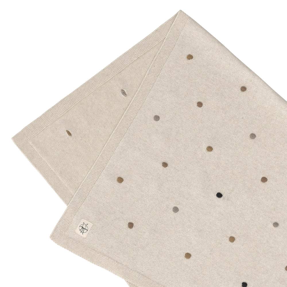 Lässig Babydecke - Bio Baumwolle, Dots Nature Letzte 3 Tage