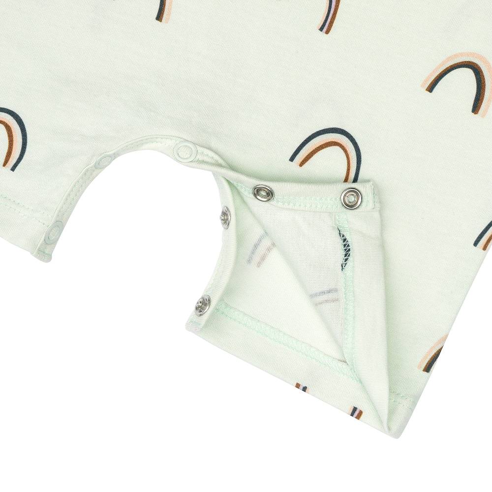 Lässig Baby Jumpsuit - Bio Baumwolle, Regenbogen, Mint Zeitbegrenzte Promotion