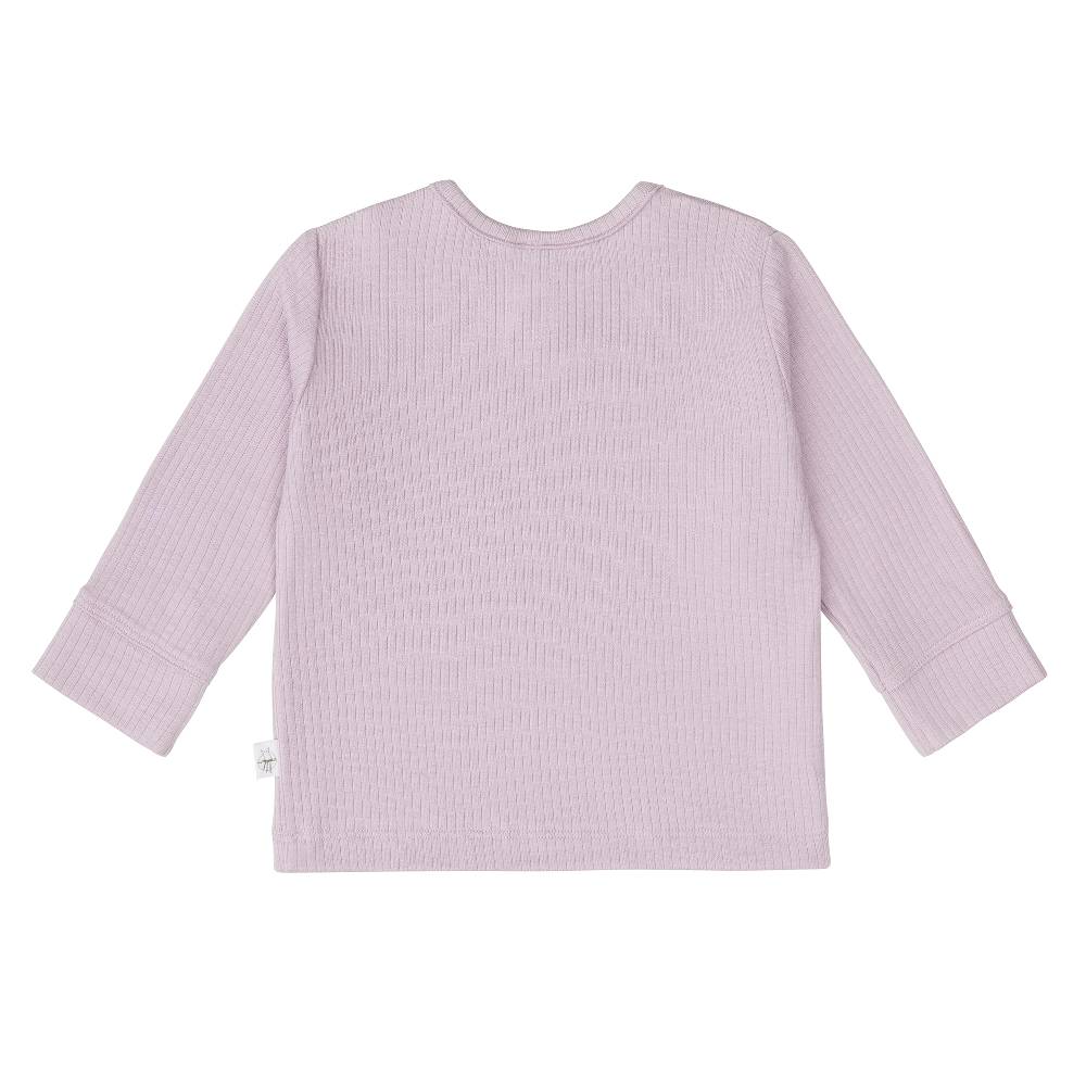 Lässig Baby Langarm Shirt - gerippt, Lila Riesige Rabatte