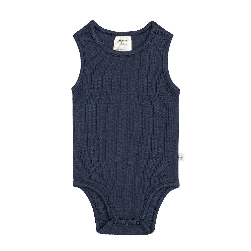 Lässig Baby Body - Ärmellos gerippt, Blau Clearance-Verkauf
