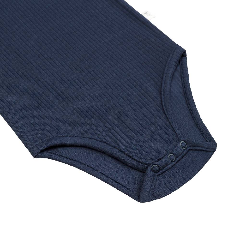 Lässig Baby Body Langarm - gerippt, Blau Fabrikladen