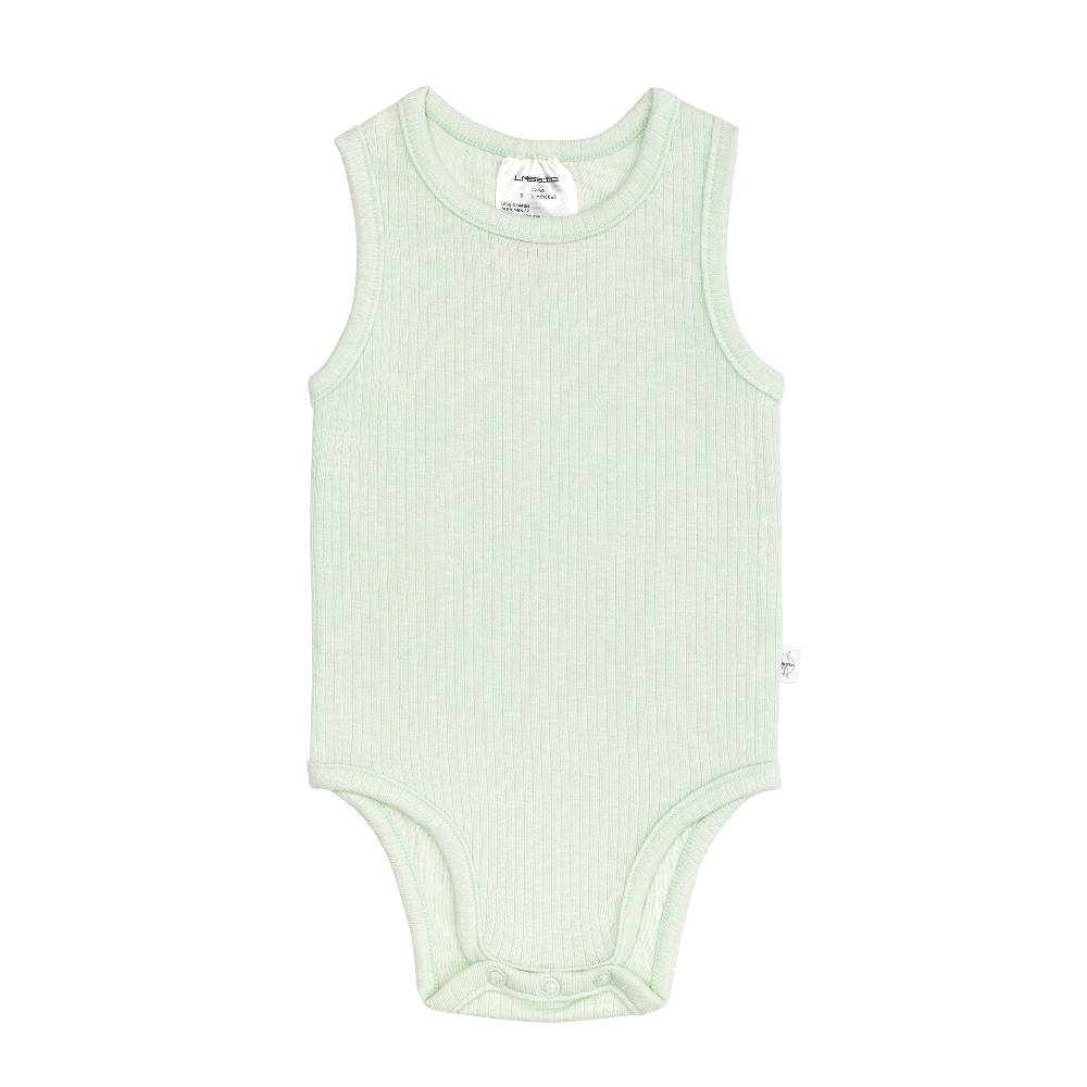 Lässig Baby Body - Ärmellos gerippt, Mint Im Verkauf