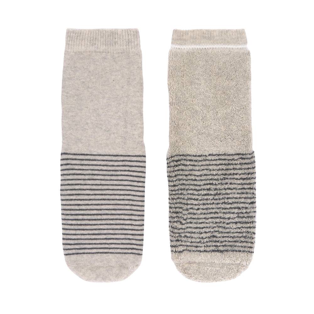 Lässig Kinder Antirutsch-Socken (2er-Set), Grau Beige Outlet