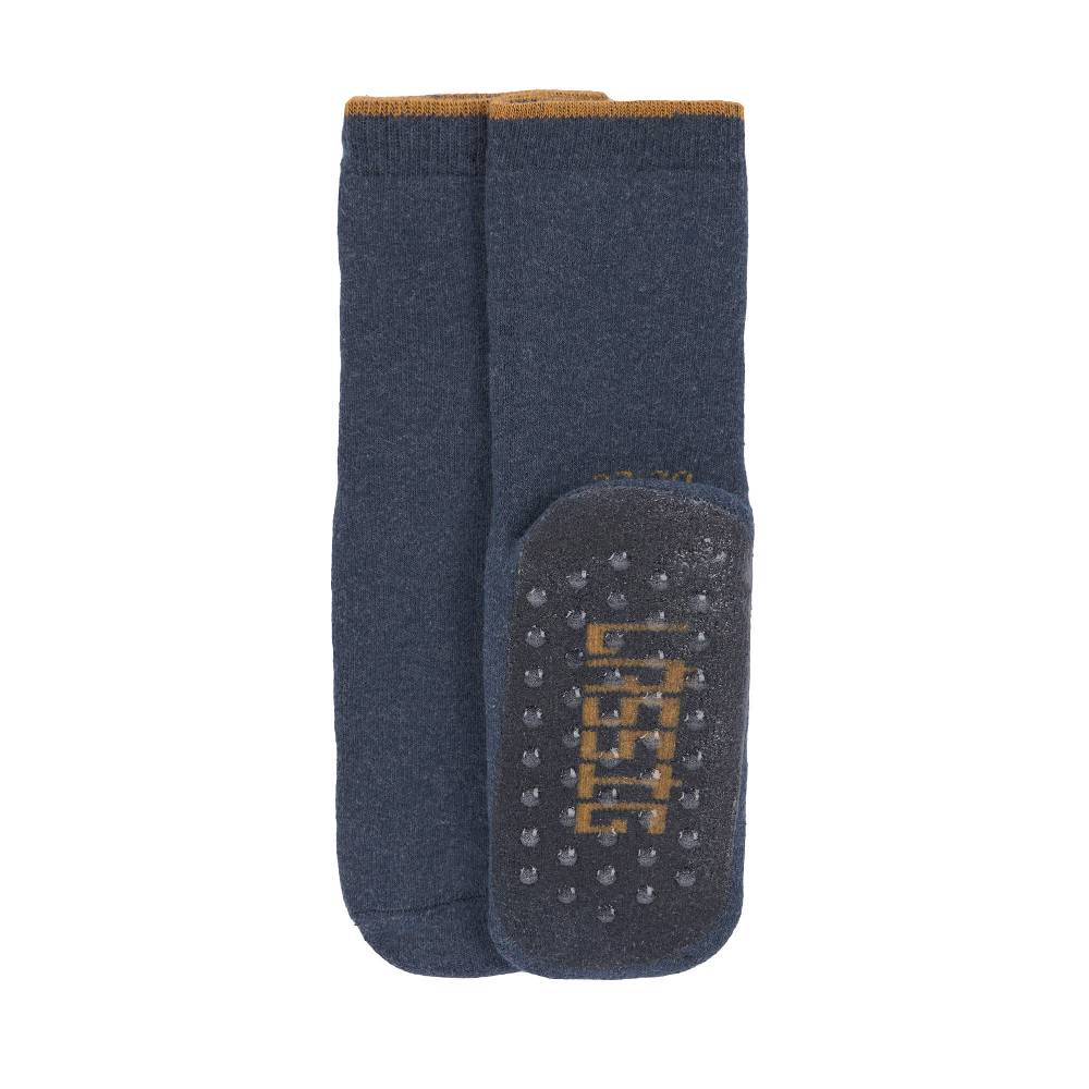 Lässig Kinder Antirutsch-Socken (2er-Set), Blau Grau Auslauf