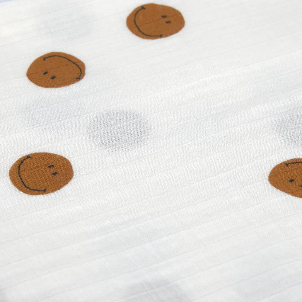 Lässig Mulltücher 3er Set (60 x 60 cm) - Bio Baumwolle, Happy Rascals, Smile im Angebot