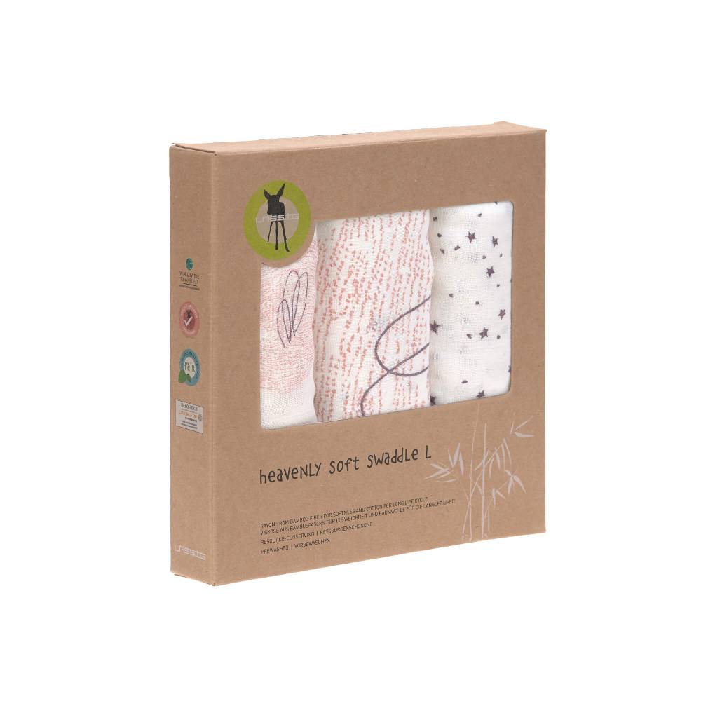 Lässig Mulltücher (3 Stk) - Heavenly Soft Swaddle L, Little Water Swan Fabrikverkauf