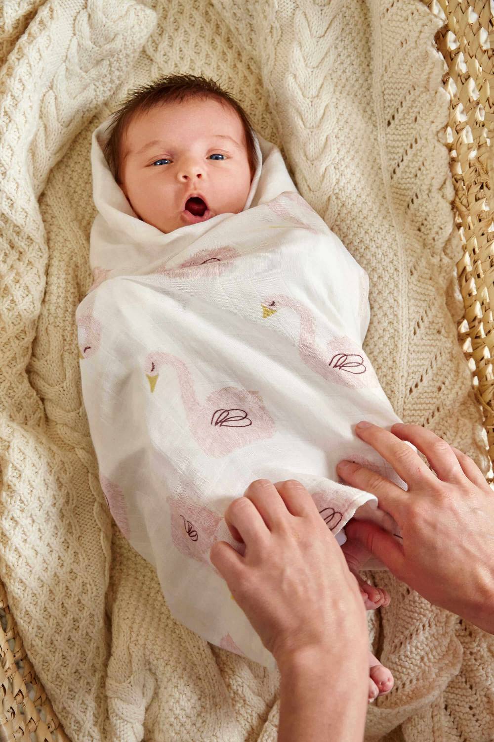 Lässig Mulltücher (3 Stk) - Heavenly Soft Swaddle L, Little Water Swan Fabrikverkauf