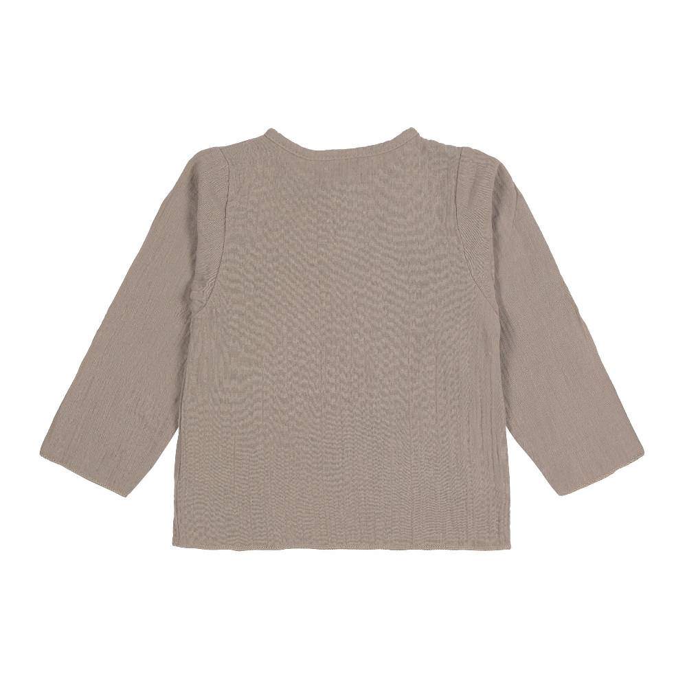 Lässig Baby Langarmshirt - Bio Baumwolle, Taupe, Grau Fabrik Onlineshop