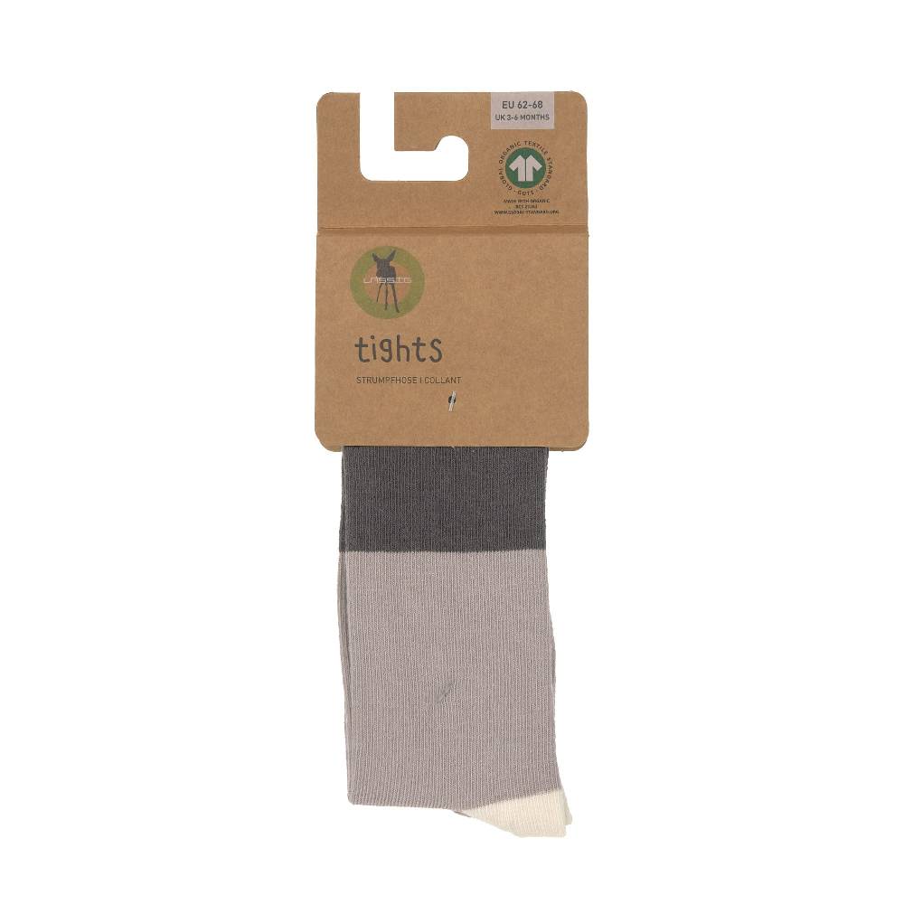 Lässig Strumpfhose GOTS - Tights, Block Streifen Taupe Anthrazit Günstig kaufen