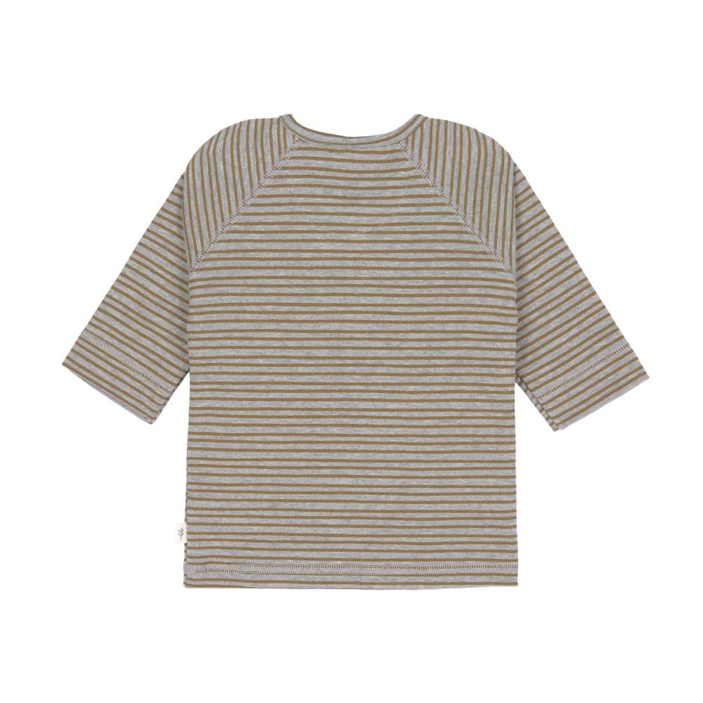 Lässig Baby Langarmshirt - Bio Baumwolle, Striped, Grau Mélange Versandkostenfrei