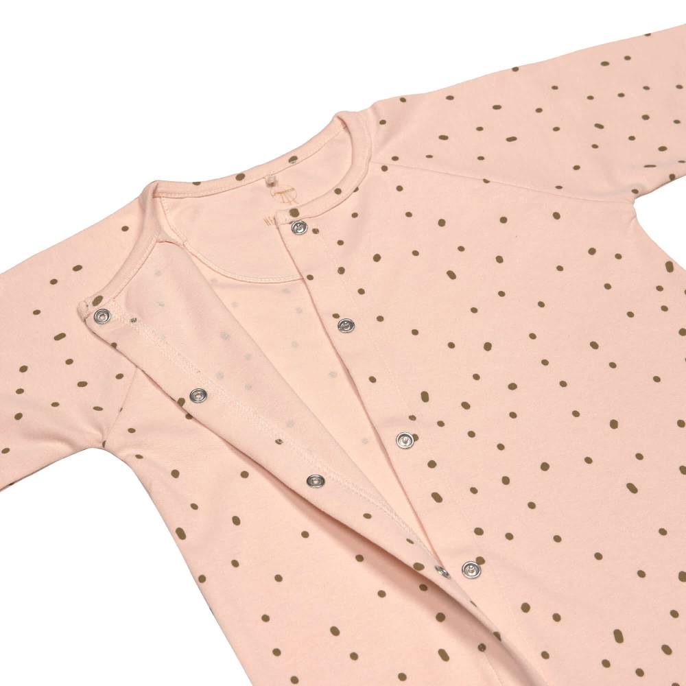 Lässig Baby Schlafanzug mit Füßen - Bio Baumwolle, Rosa Begrenztes Angebot