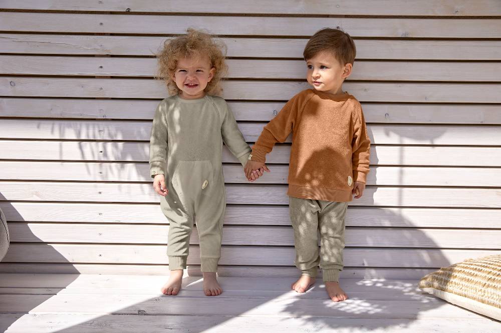 Lässig Frottee Sweater Kinder, Karamell Osterangebot