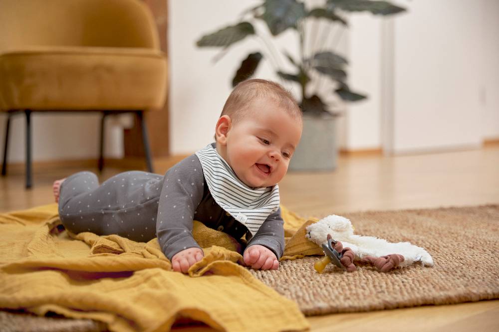 Lässig Baby Schlafanzug - Bio Baumwolle, Spots, Anthrazit Muttertagsangebot