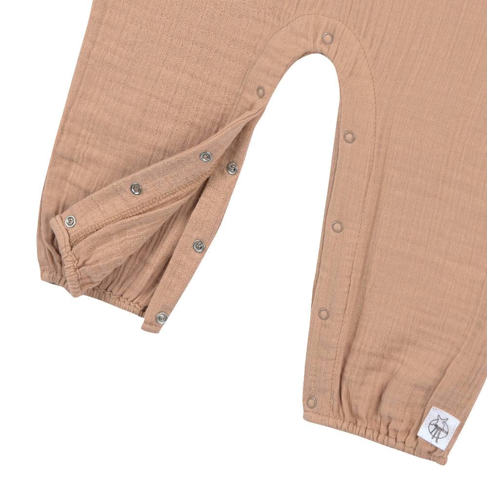 Lässig Musselin Jumpsuit - Bio Baumwolle, Orange Blitzangebot