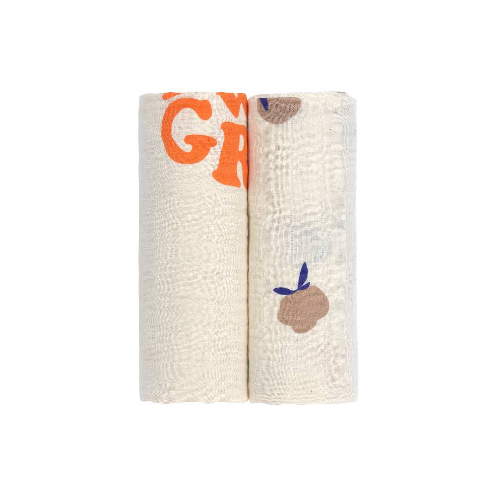Lässig Mulltücher 2er Set L - Nature, Beige Letzte 2 Tage