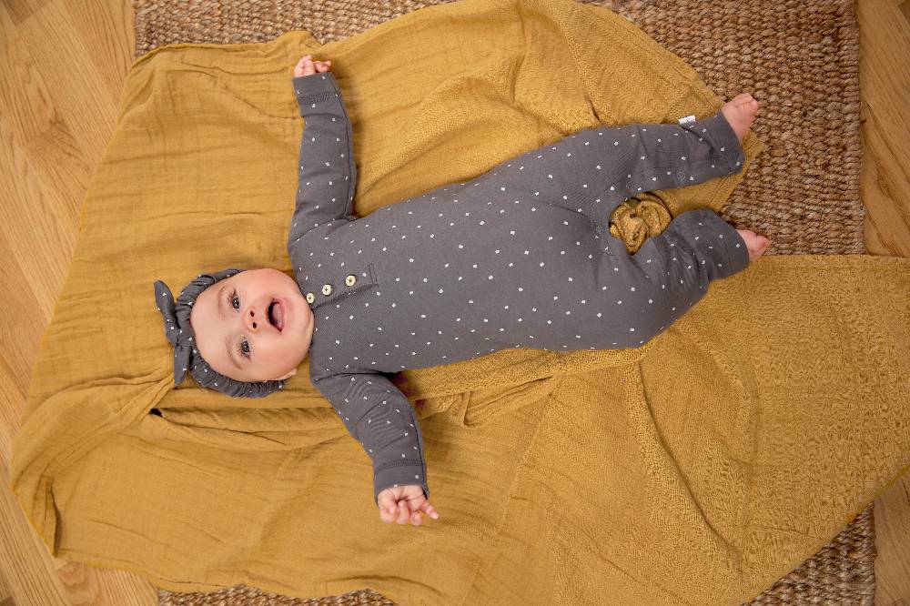 Lässig Baby Wickelshirt - Bio Baumwolle, Spots, Anthrazit Bis zu 65% Rabatt