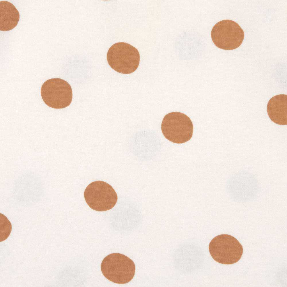 Lässig Baby Schlafanzug mit Füßen - Bio Baumwolle, Big Dots, Weiß Super Rabatt