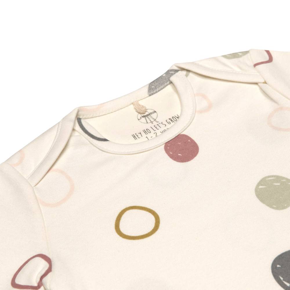 Lässig Baby Body kurzarm - Bio Baumwolle, Kreise, Beige Riesige Rabatte