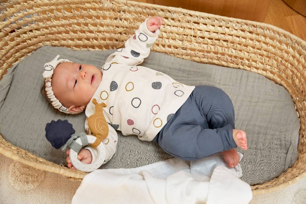 Lässig Baby Body kurzarm - Bio Baumwolle, Kreise, Beige Riesige Rabatte