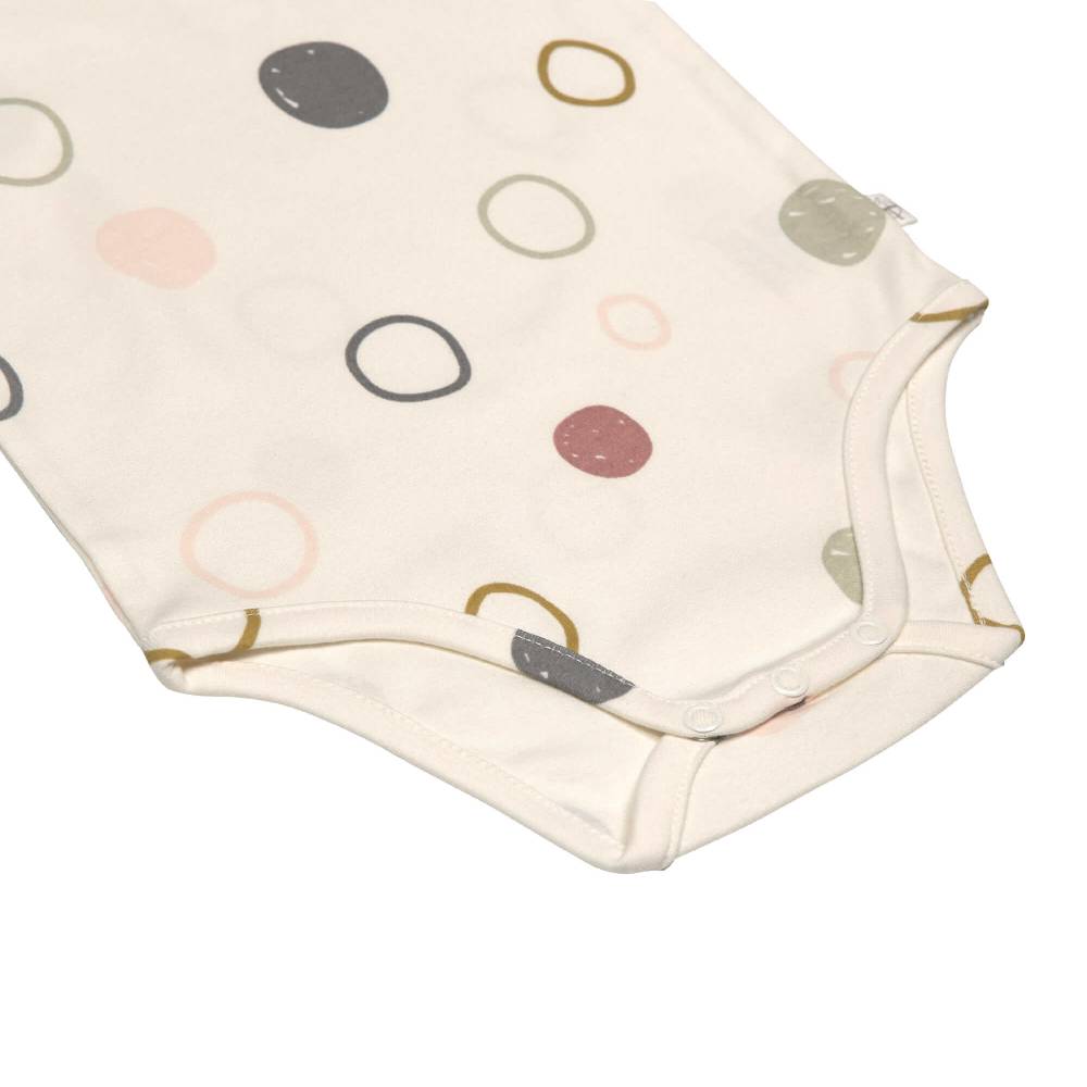 Lässig Baby Body kurzarm - Bio Baumwolle, Kreise, Beige Riesige Rabatte