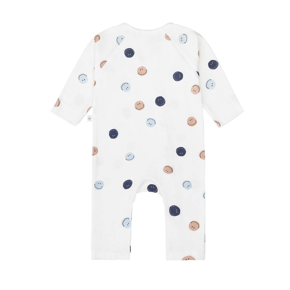 Lässig Baby Schlafoverall - Bio Baumwolle, Smile, Milky Black Friday Preise