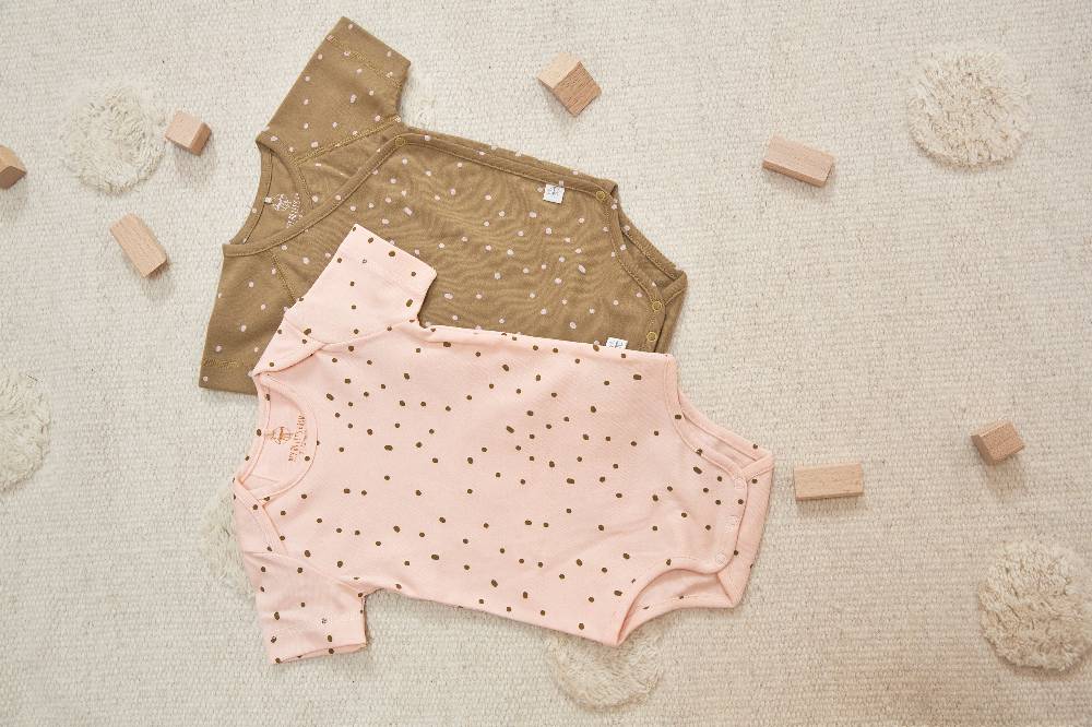 Lässig Baby Body kurzarm - Bio Baumwolle, Rosa Outlet
