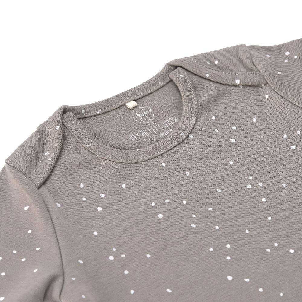 Lässig Baby Body kurzarm - Bio Baumwolle, Punkte, Taupe Angebote