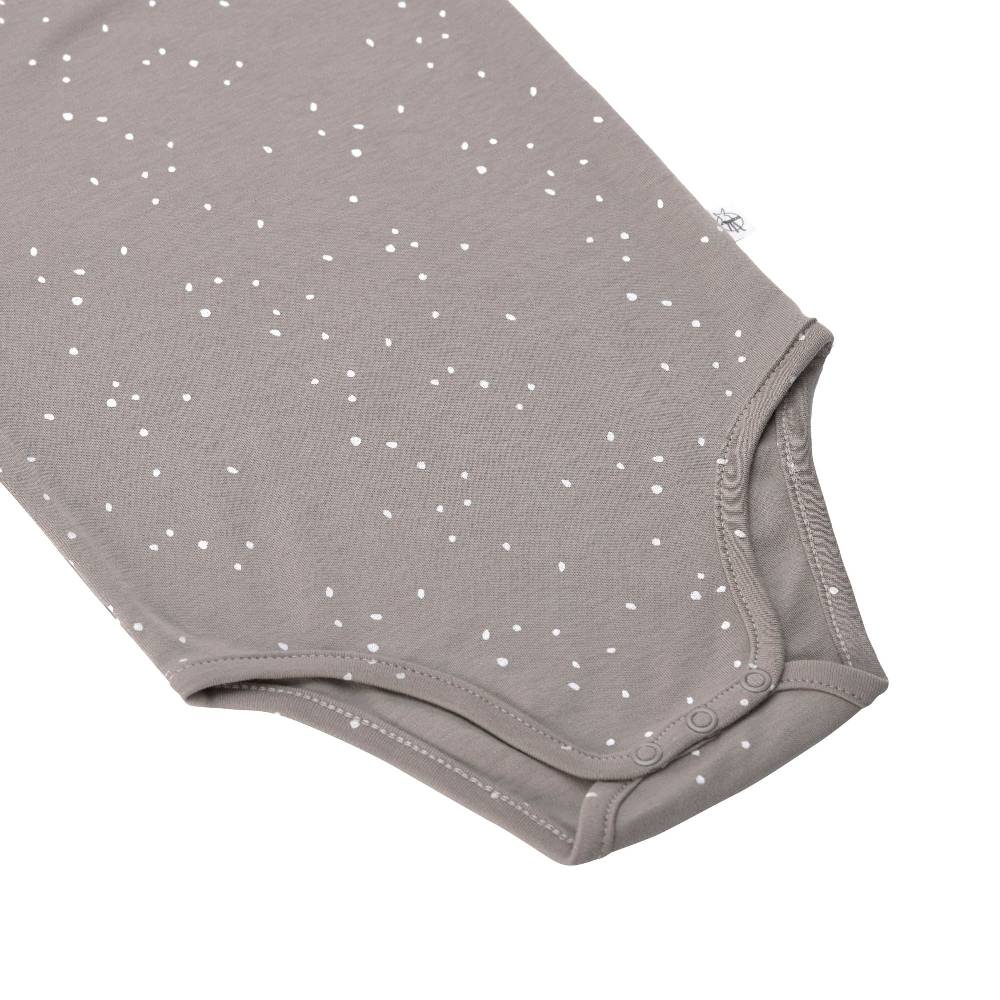 Lässig Baby Body kurzarm - Bio Baumwolle, Punkte, Taupe Angebote