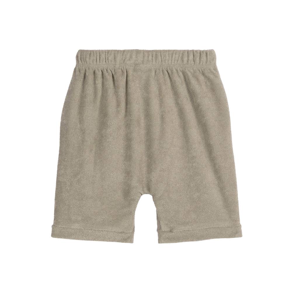 Lässig Frottee Shorts Kinder, Oliv Fabrikverkauf