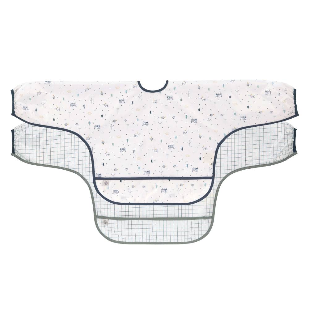 Lässig Ärmellätzchen (2 Stk) - Long Sleeve Bib, Garden Explorer Traktor