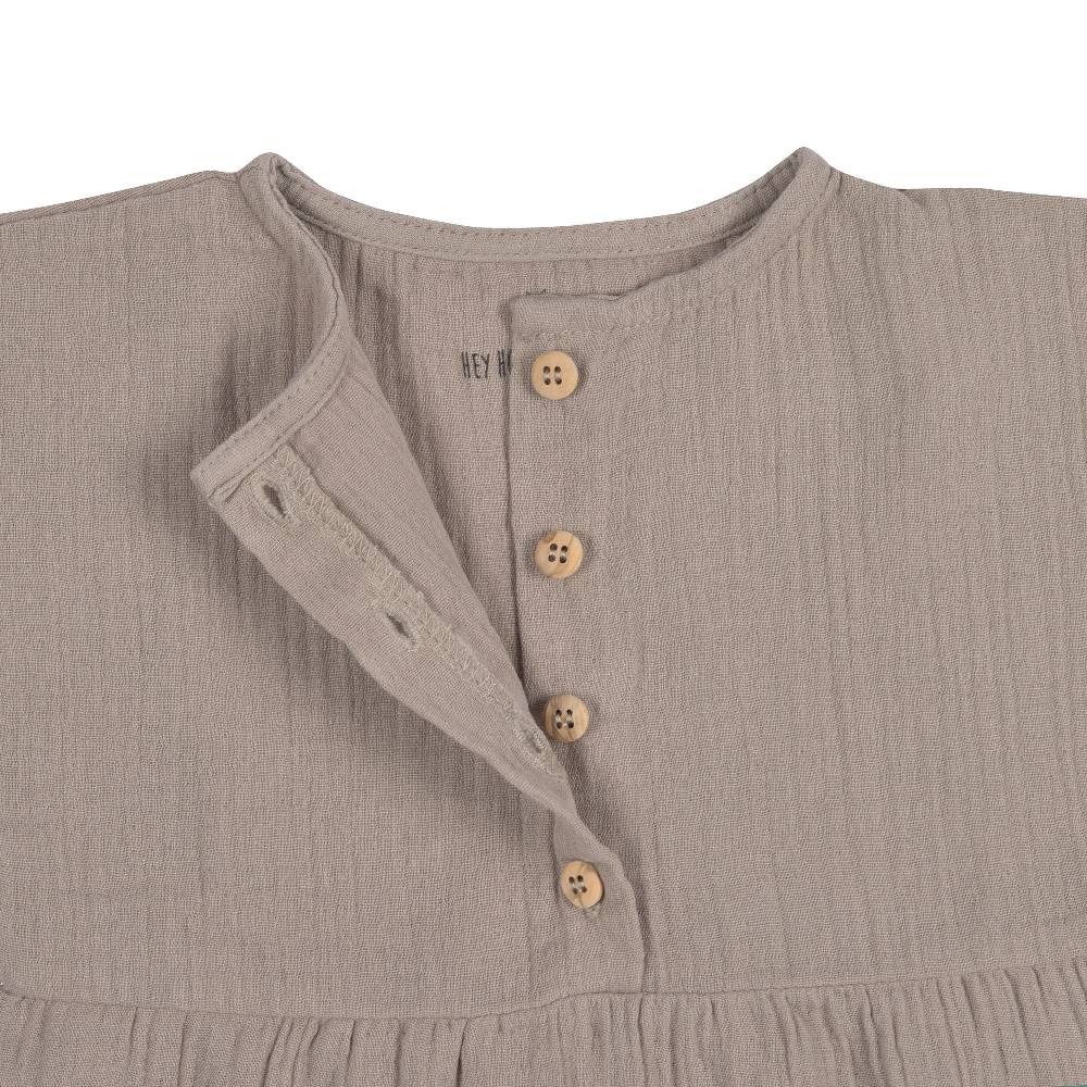 Lässig Kinderkleid - Bio Baumwolle, Taupe, Grau Saisonschlussverkauf
