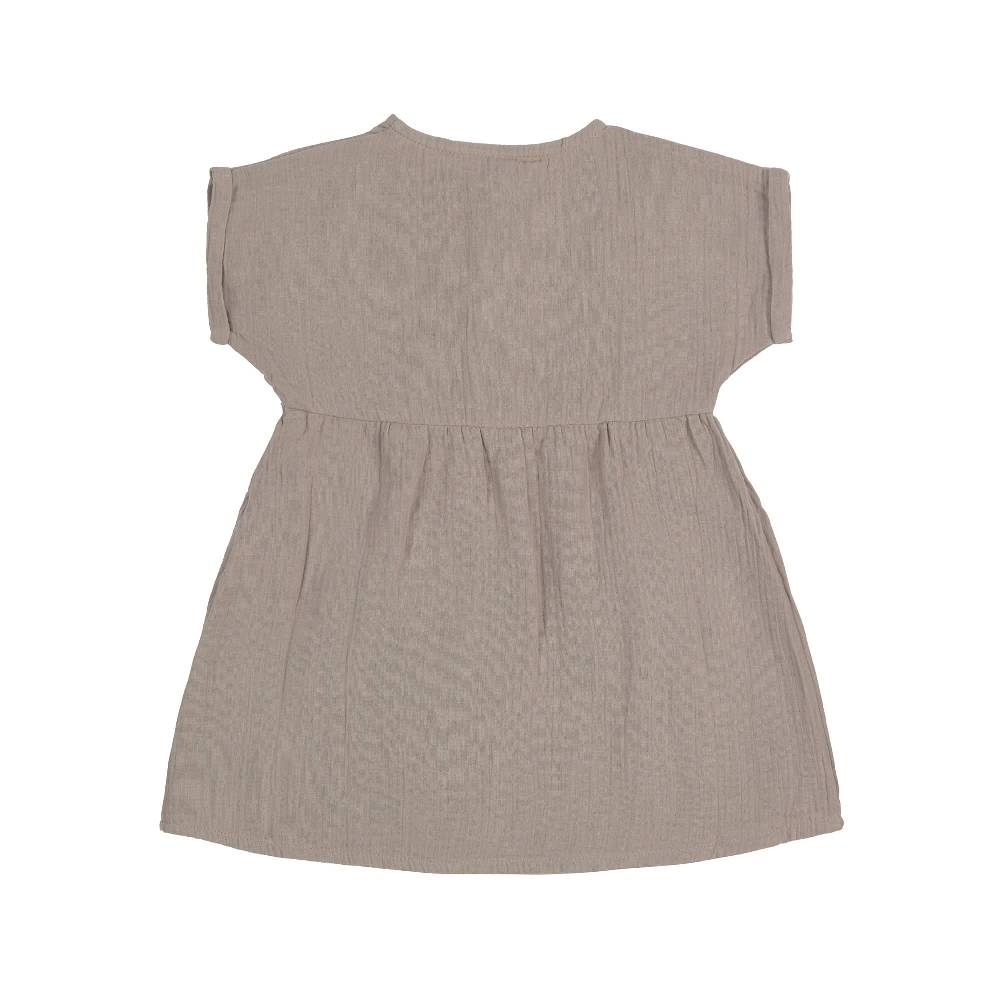 Lässig Kinderkleid - Bio Baumwolle, Taupe, Grau Saisonschlussverkauf