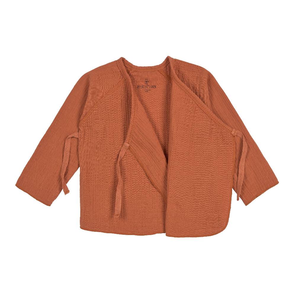 Lässig Baby Wickelshirt - Bio Baumwolle, Rostrot Weihnachtsangebot