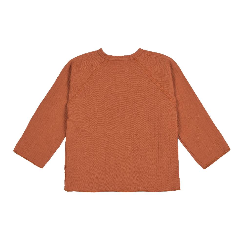 Lässig Baby Wickelshirt - Bio Baumwolle, Rostrot Weihnachtsangebot