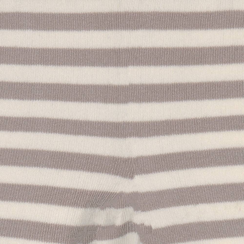 Lässig Strumpfhose GOTS - Tights, Streifen Taupe Weiß Lagerräumung