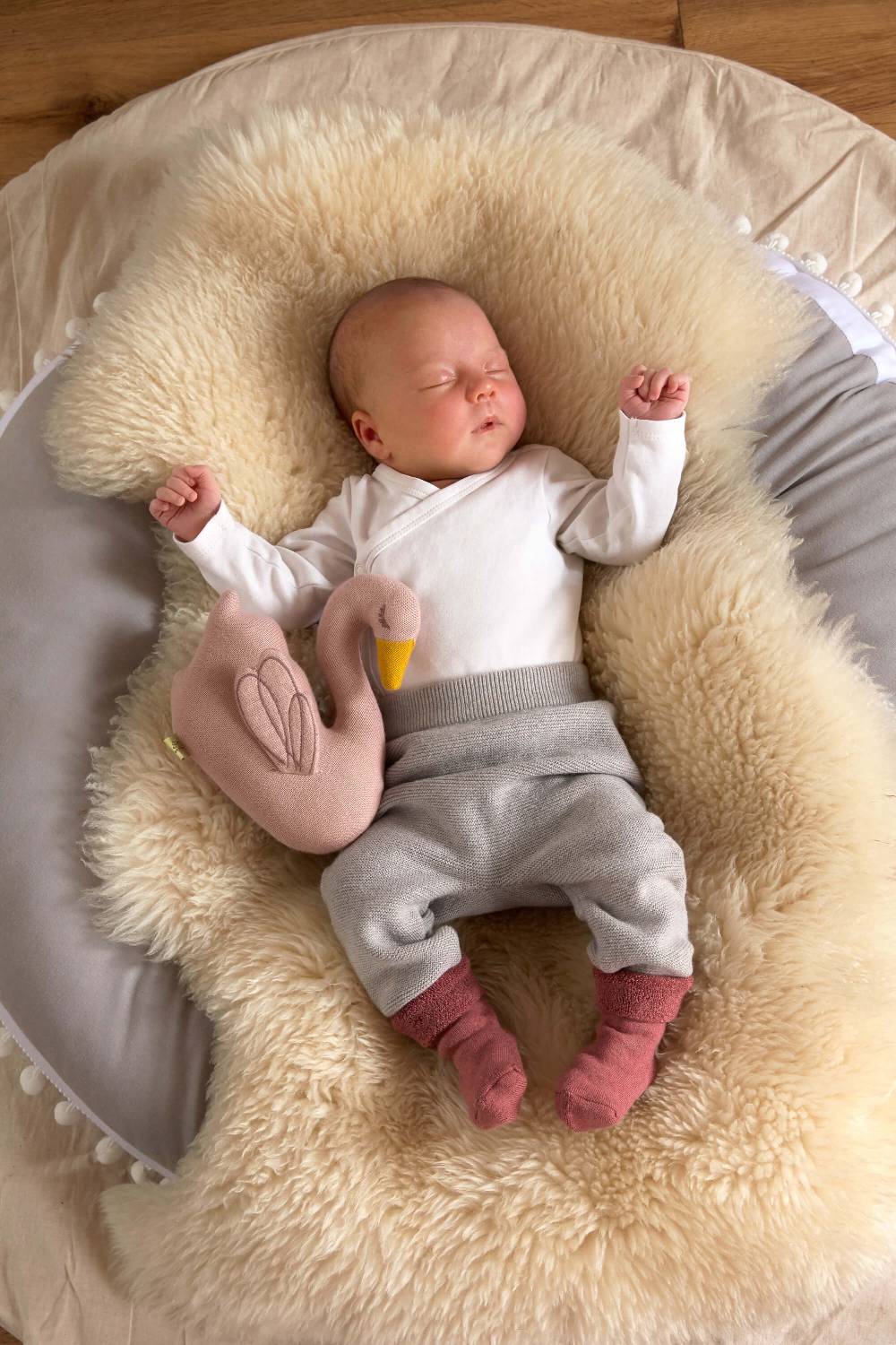 Lässig Baby Hose - Strickhose, Grau Heißer Verkauf