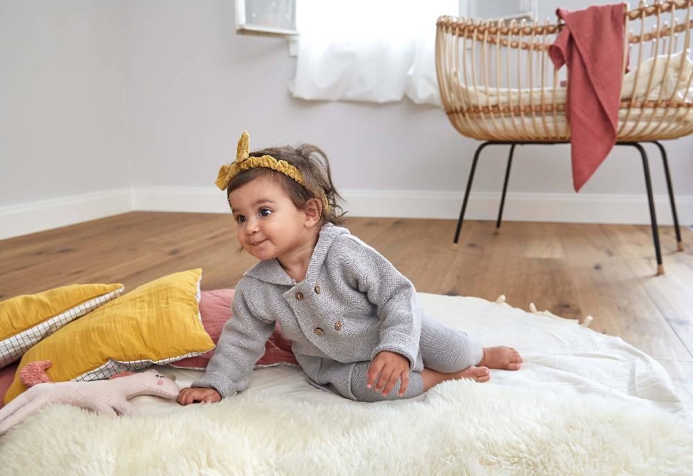 Lässig Baby Hose - Strickhose, Grau Heißer Verkauf