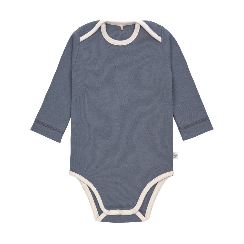 Lässig Baby Body (2er Set) langarm - Bio Baumwolle, Blau Top Angebot