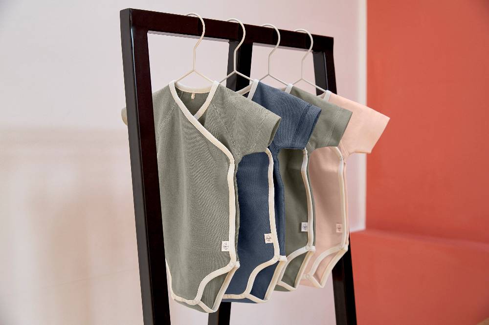 Lässig Baby Body (2er Set) langarm - Bio Baumwolle, Blau Top Angebot