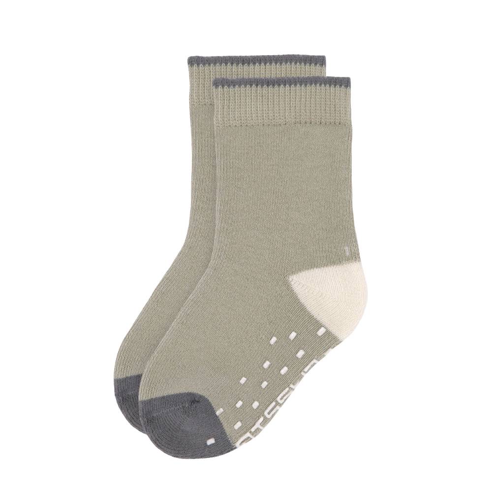 Lässig Kinder Antirutsch-Socken (2er-Set), Anthrazit Oliv Neueste Mode