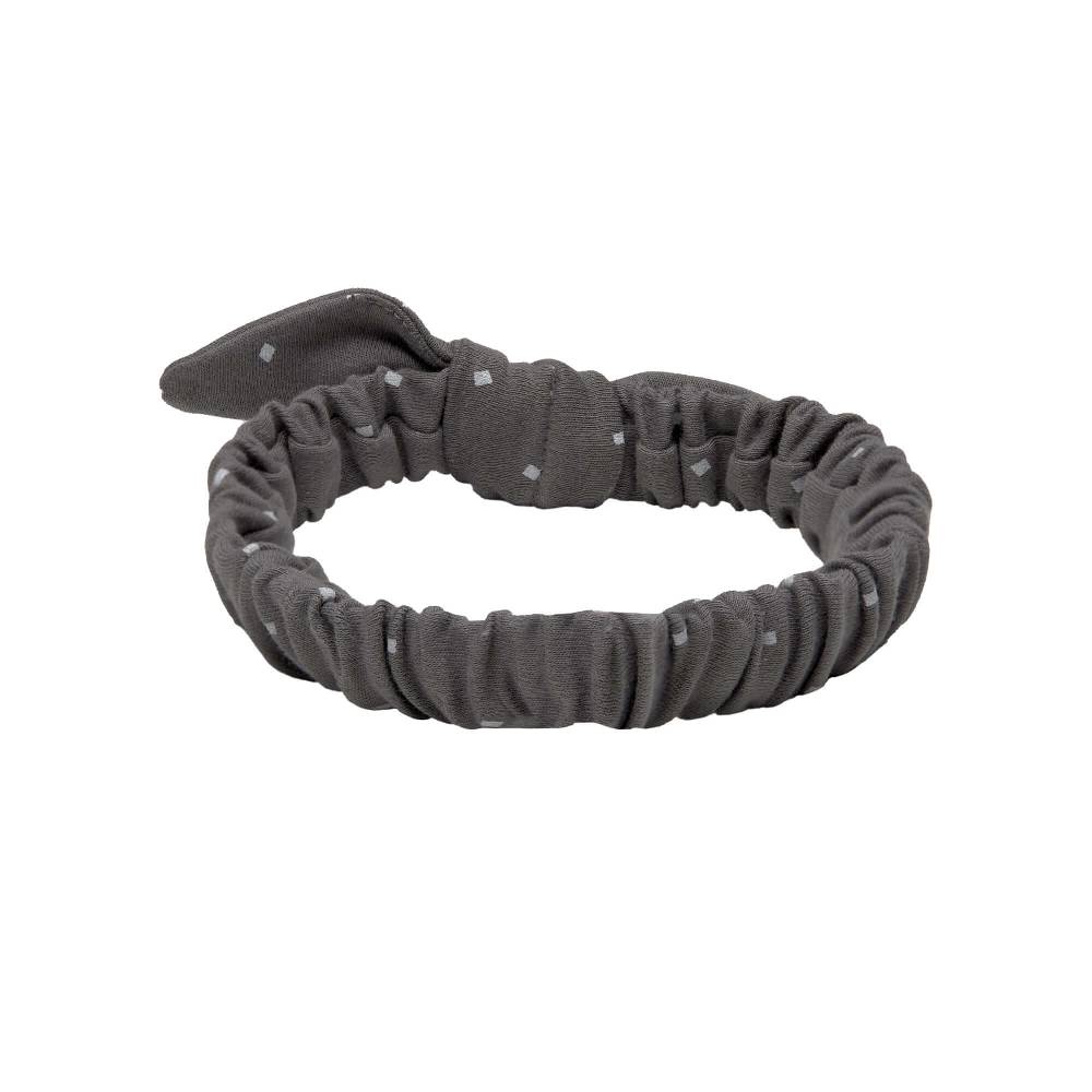 Lässig Stirnband Baby - Bio Baumwolle, Punkte, Anthrazit Blitzangebot