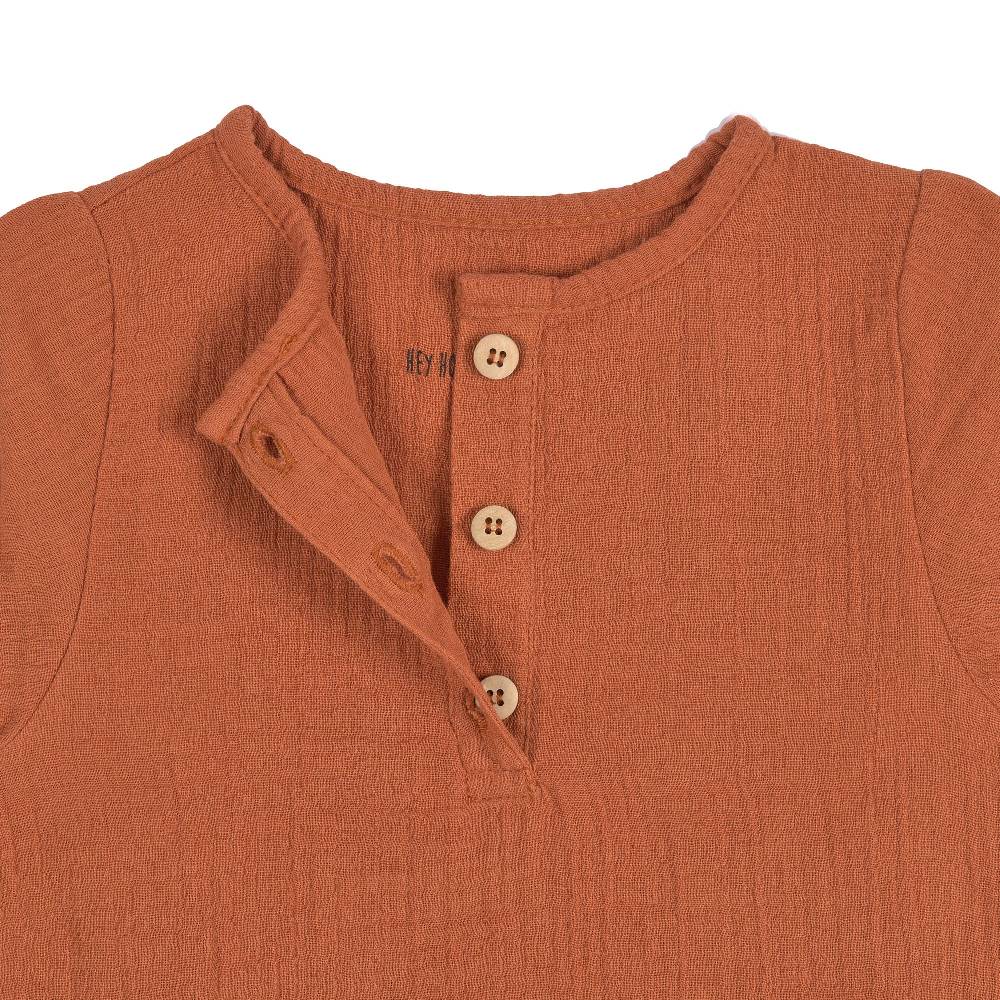 Lässig Baby Langarmshirt - Bio Baumwolle, Rostrot Saisonale Angebote