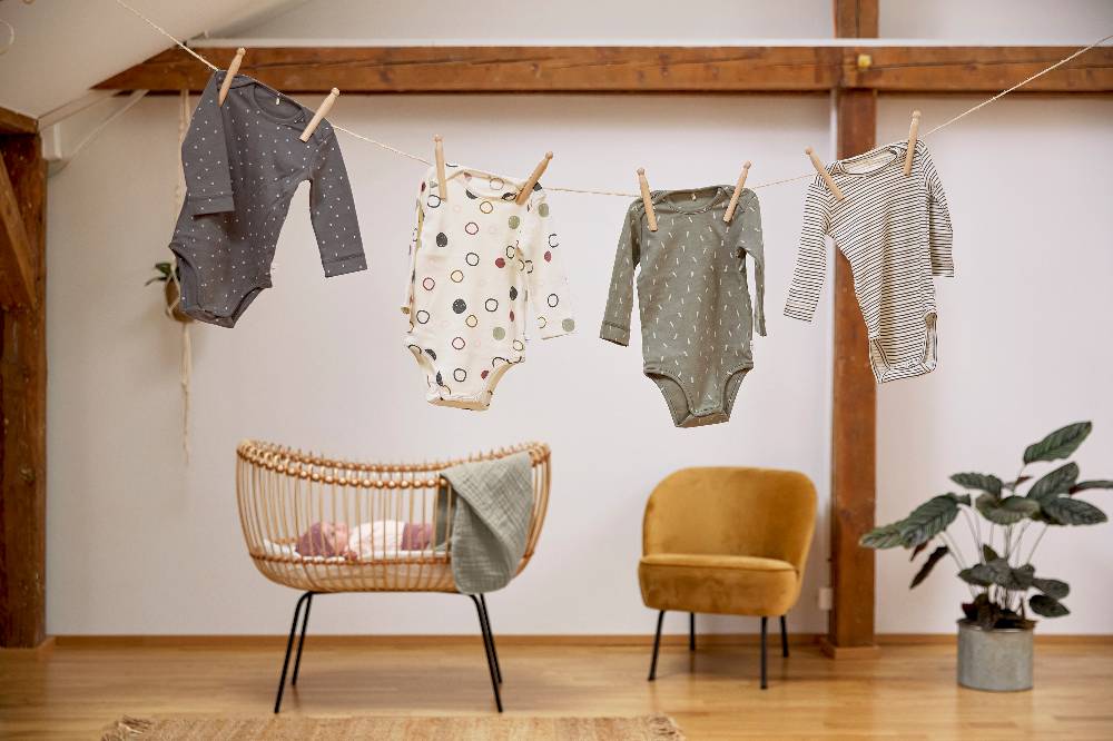 Lässig Baby Body langarm - Bio Baumwolle, Kreise, Beige Kauf eins, bekomm eins gratis