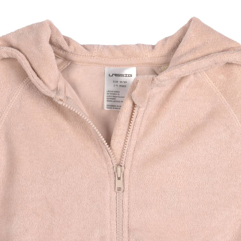 Lässig Frottee Jacke Kinder - Powder Pink, Rosa Neueste Stile
