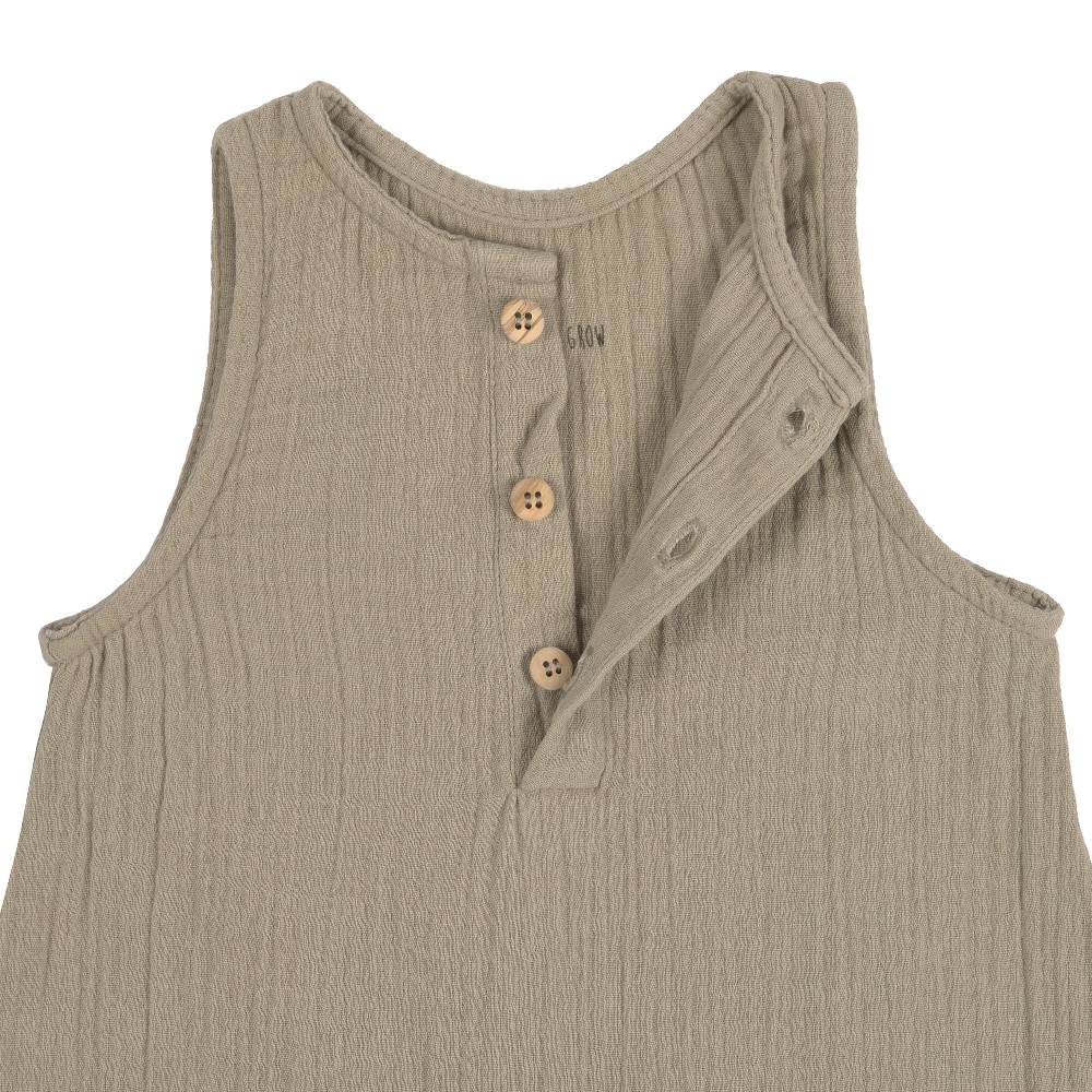 Lässig Baby Jumpsuit - Bio Baumwolle, Oliv Letzter Tag