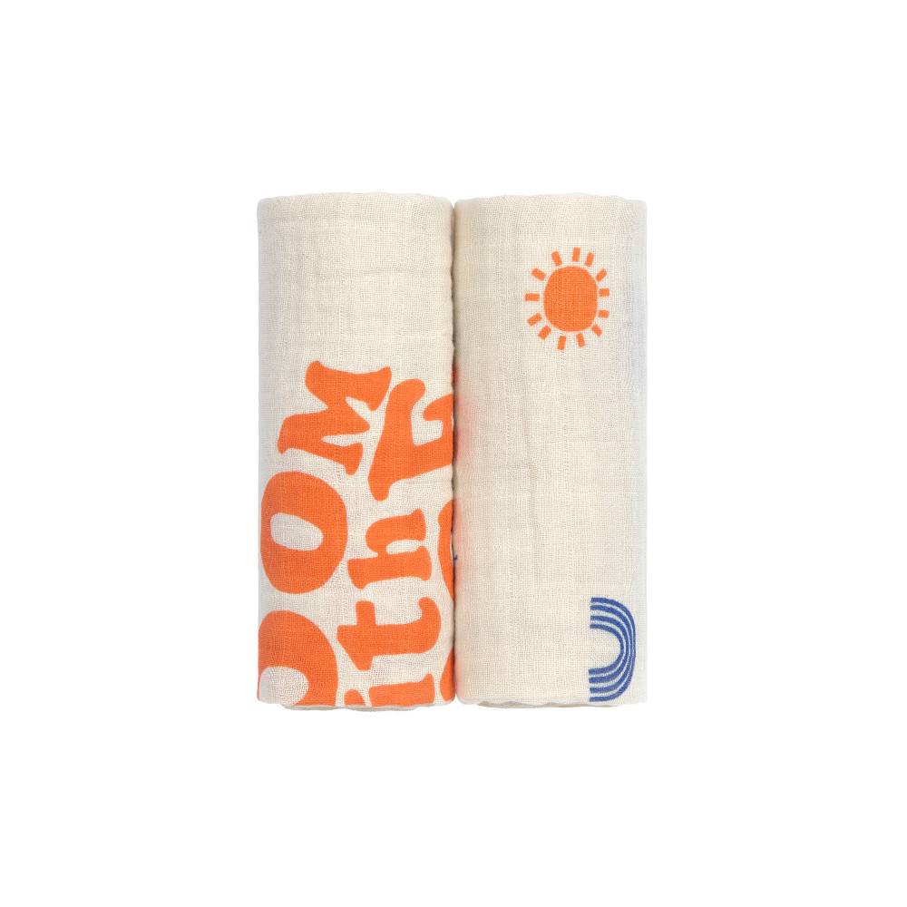Lässig Mulltücher 2er Set M - Nature, Beige Zeitbegrenzte Promotion