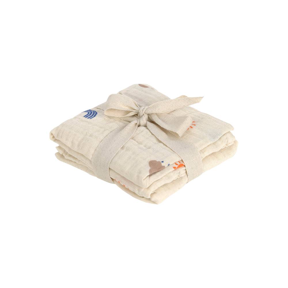 Lässig Mulltücher 2er Set M - Nature, Beige Zeitbegrenzte Promotion