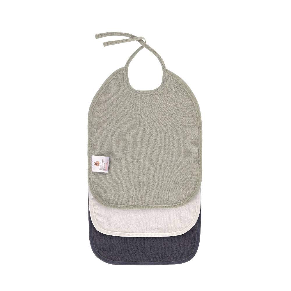 Lässig Mull Lätzchen (3 Stk) - Bib, Olive Milky Navy Nur für heute