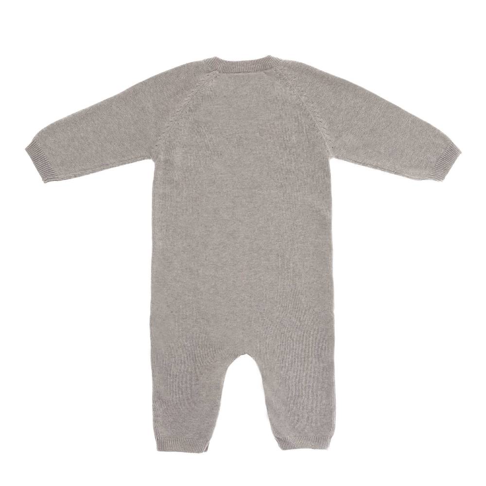 Lässig Baby Strampler - gestrickter Overall, Grau 50% Rabatt mit kostenlosem Versand
