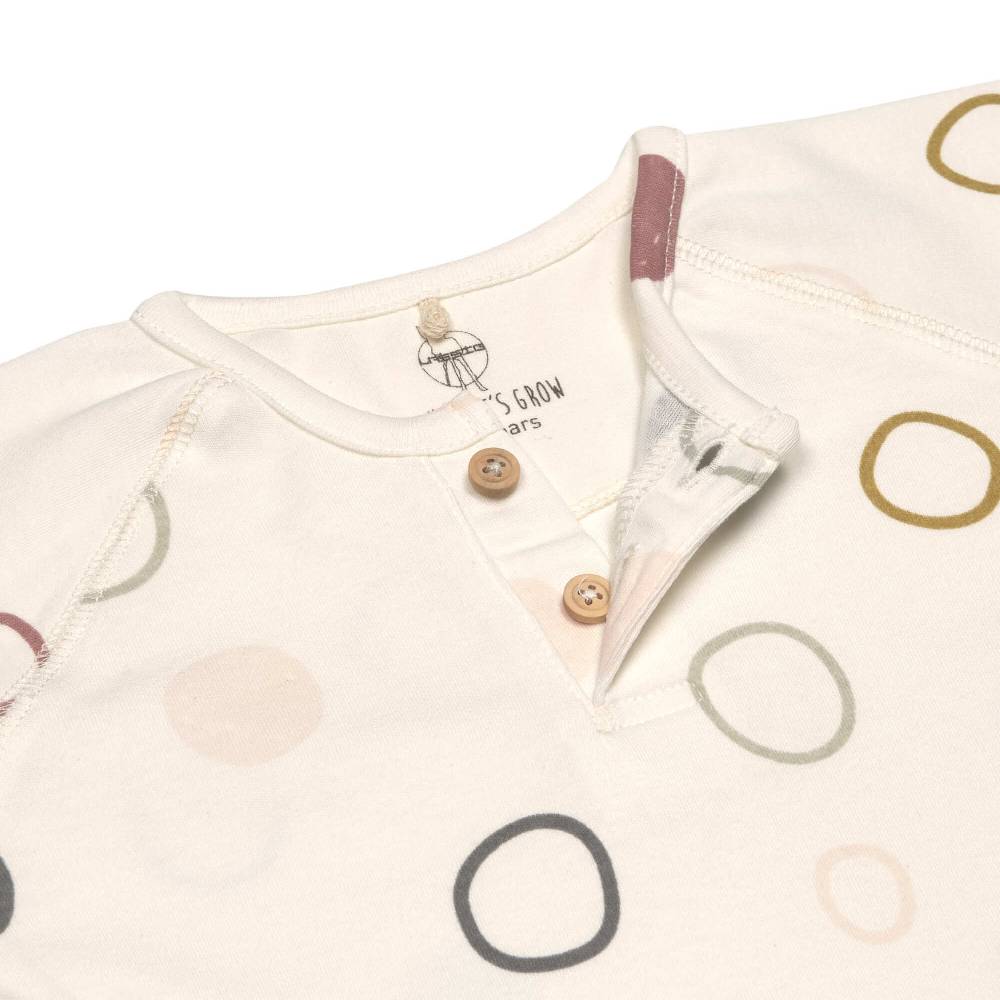 Lässig Baby Langarmshirts - Bio Baumwolle, Circles, Weiß Clearance-Verkauf